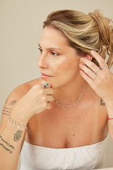 Sparkling Harmony Silver Ring, White Rhodium, Premium Cubic Zirconia + Give Joy Gift